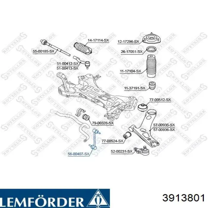 Амортизаційна стійка Lemforder 3913801 ціна, від 12.08 USD