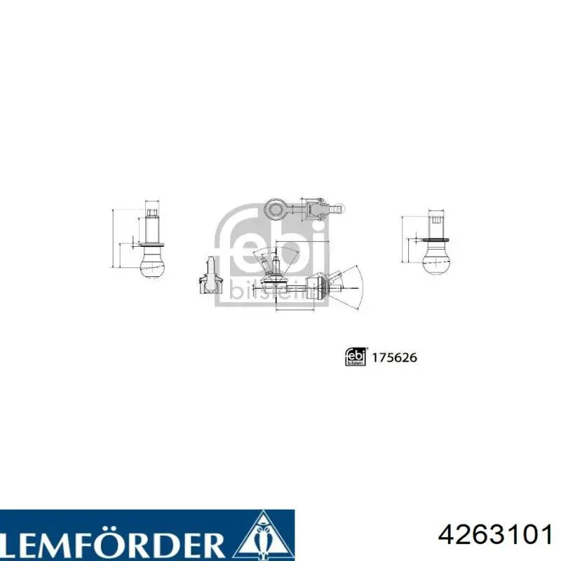 Стійка стабілізатора переднього 4263101 Lemforder