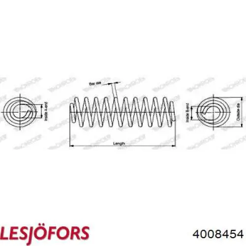 Пружина передня Lesjofors 4008454 ціна, від 25.53 USD