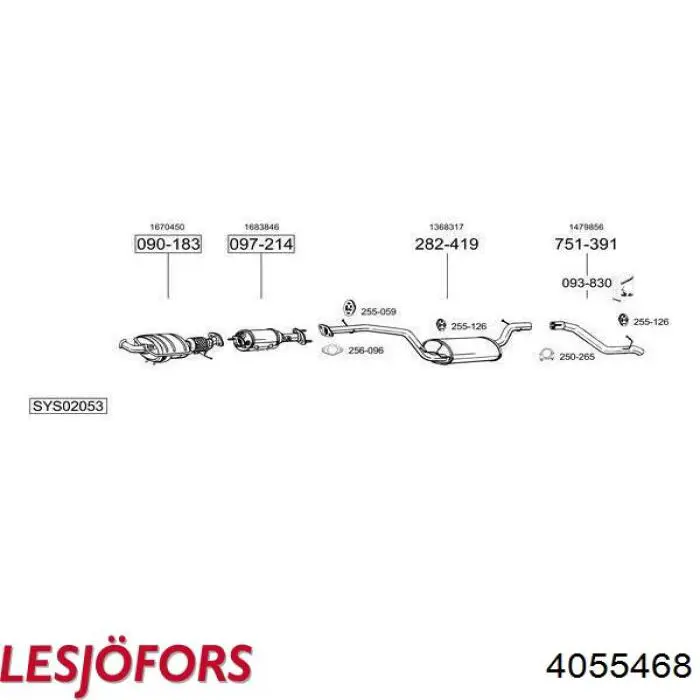 4055468 Lesjofors Пружина амортизатора передняя
