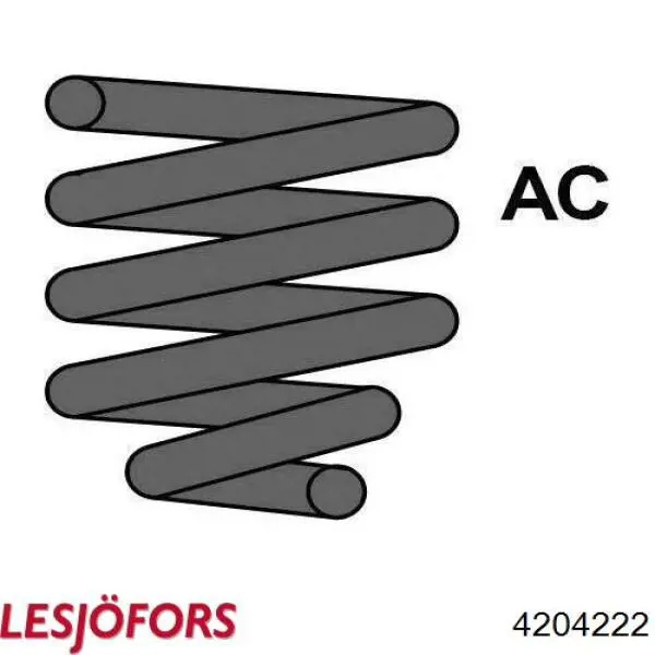 Пружина задня 4204222 Lesjofors