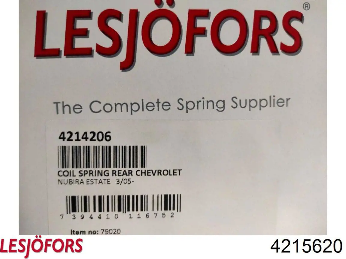 Пружини задні Lesjofors 4215620