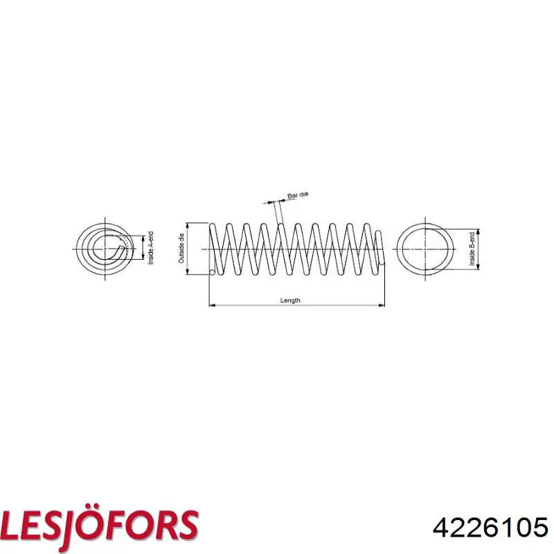 Пружина задня 4226105 Lesjofors