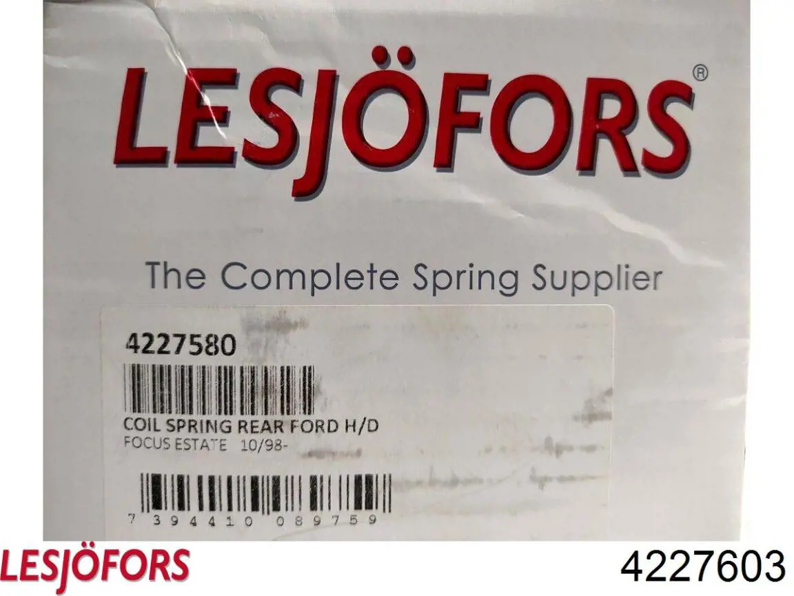 4227603 Lesjofors Пружина підвіски задня