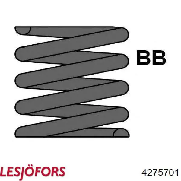 Пружина передня, права Lesjofors 4275701 ціна, від 57.96 USD