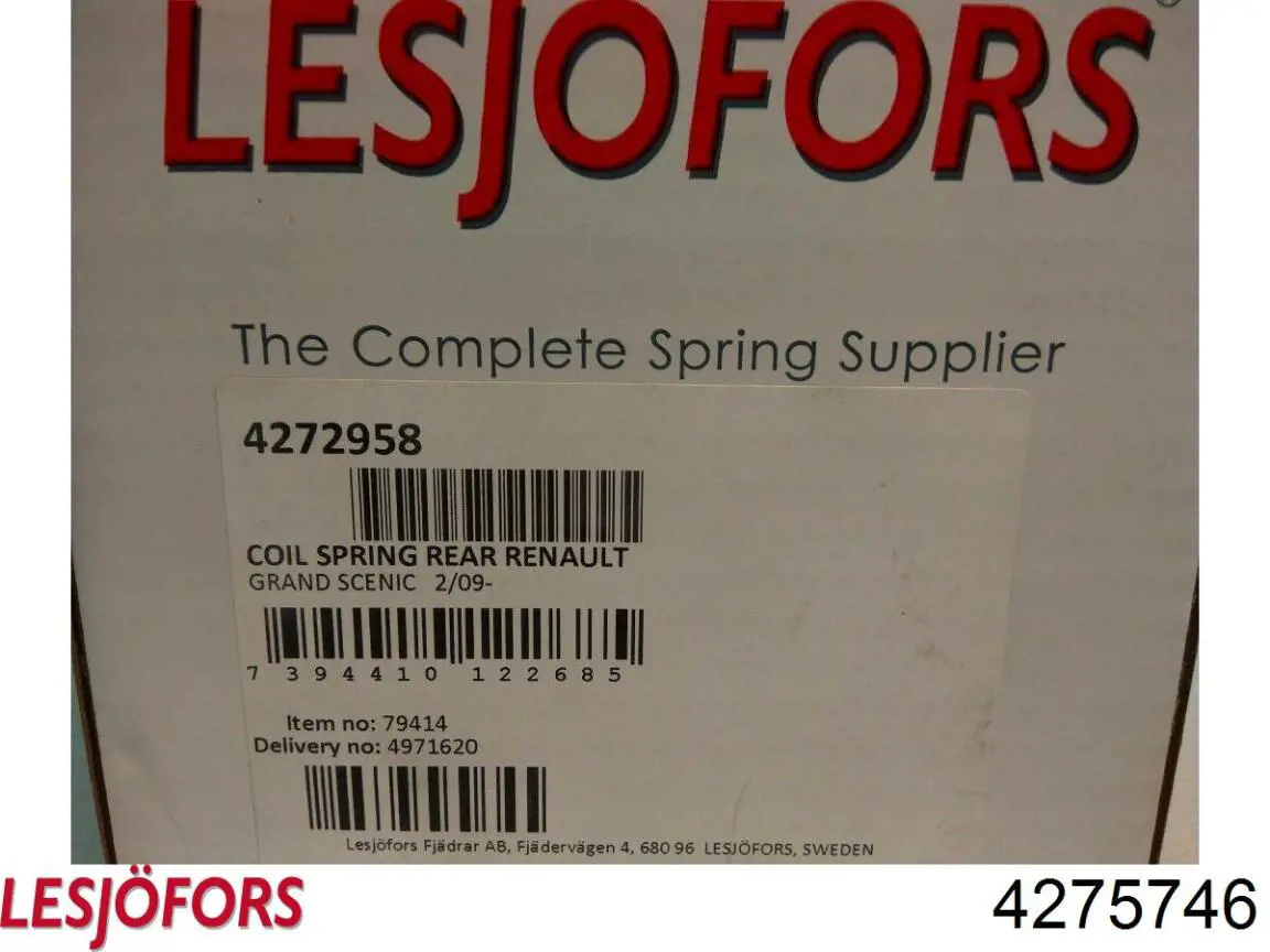 Пружина задня Lesjofors 4275746 ціна, від 79.83 USD