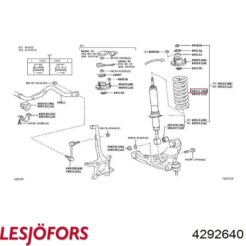 Пружина задня Lesjofors 4292640 ціна, від 117.46 USD