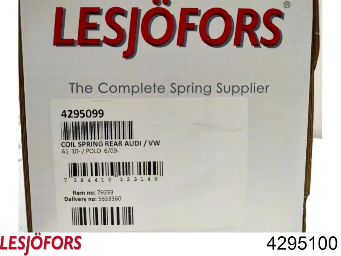 Пружина задня Lesjofors 4295100 ціна, від 30.69 USD