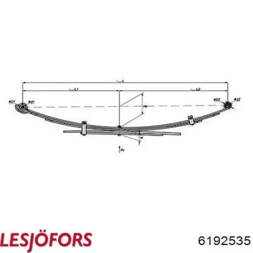 Купити 6192535 Lesjofors Ресори задні (пружини задньої підвіски)