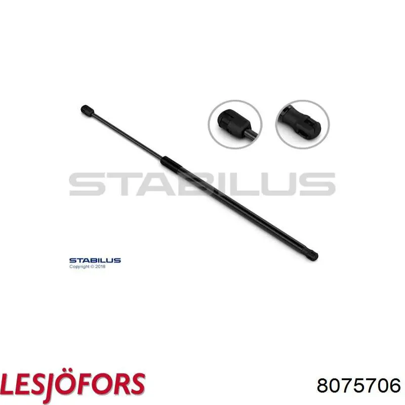 Амортизатор капота газовий Lesjofors 8075706 ціна, від 12.97 USD