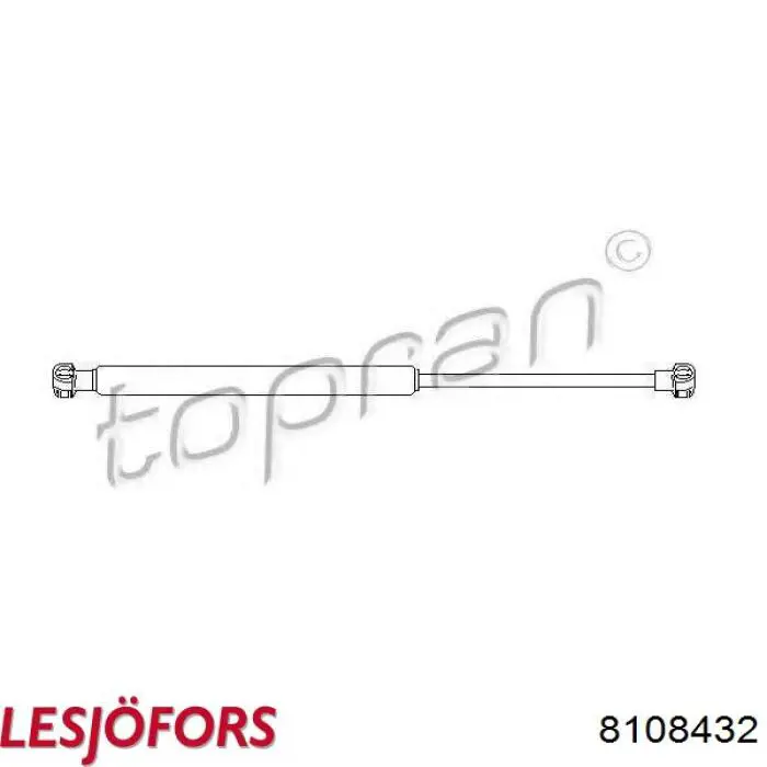 8108432 Lesjofors Амортизатор кришки багажника / двері 3/5-ї задньої