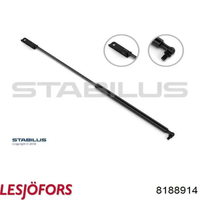 8188914 Lesjofors Амортизатор кришки багажника / двері 3/5-ї задньої