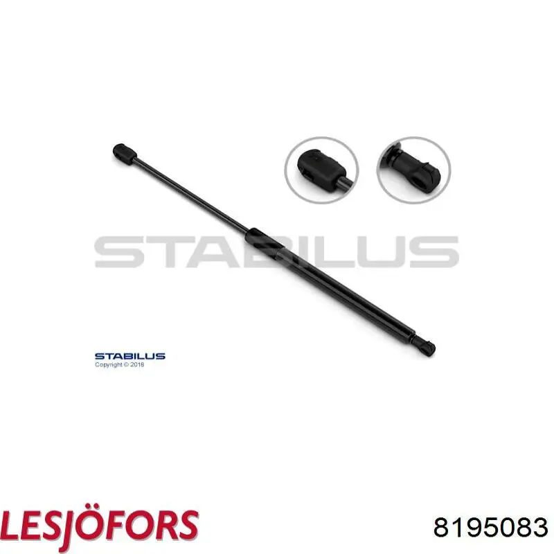 Амортизатор двері задньої Lesjofors 8195083 ціна, від 14.94 USD
