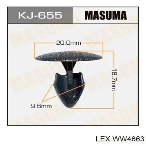 Пістон (кліп) кріплення обшивки дверей 15839 MAK