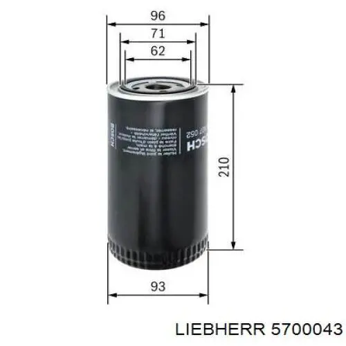5700043 Liebherr Фільтр масла