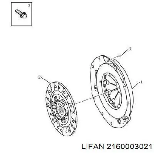 Корзина зчеплення 2160003021 Lifan