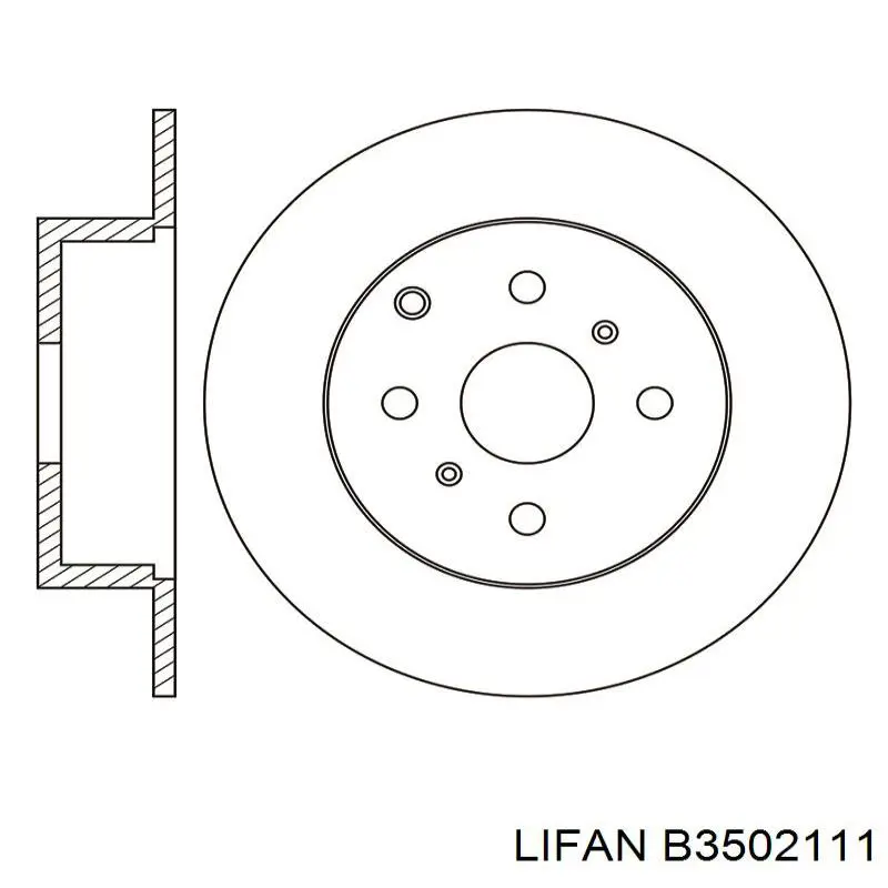 Купити B3502111 Lifan Диск заднього гальма
