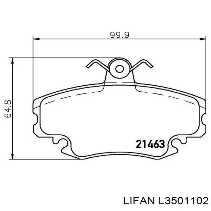 Колодки гальмівні передні, дискові L3501102 Lifan