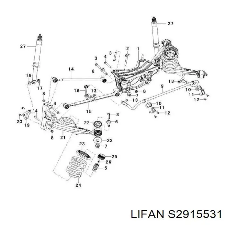 S2915531 Lifan проставка (гумове кільце пружини задньої, верхня)
