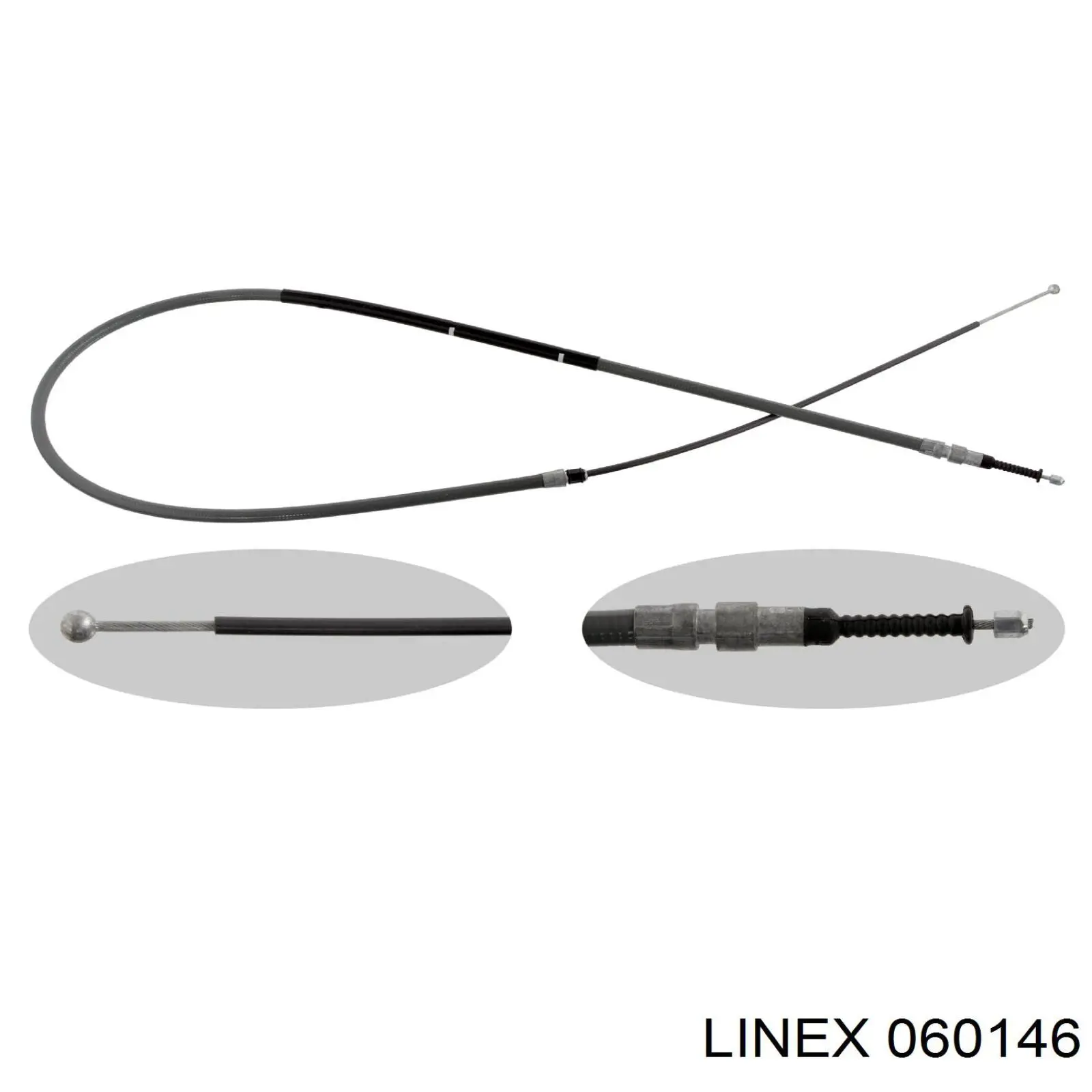 Трос стоянкового гальма задній лівий Linex 060146 ціна, від 11.10 USD