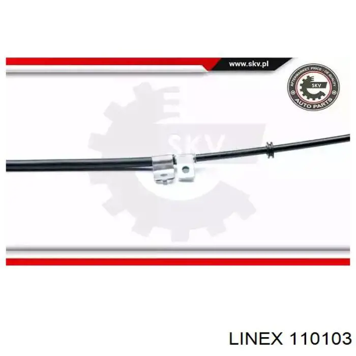 Трос стоянкового гальма задній лівий Linex 110103 ціна, від 12.17 USD