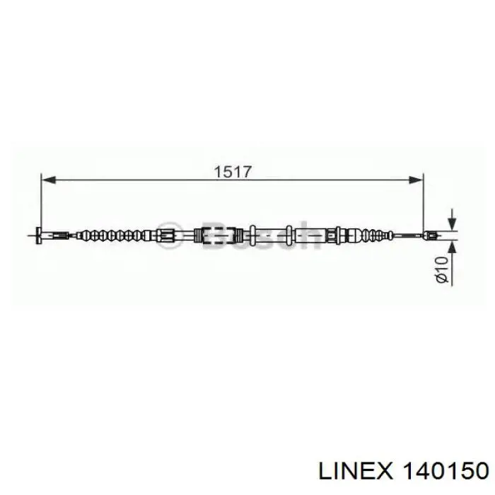 Трос стоянкового гальма задній лівий Cavo 1102013 ціна, від 10.50 USD