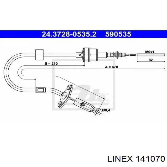 141070 Linex Трос зчеплення