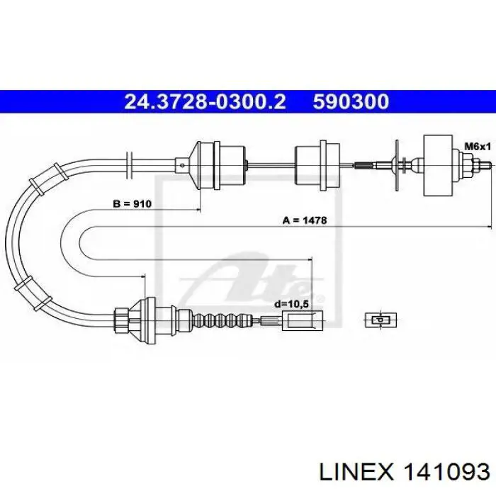 141093 Linex Трос зчеплення