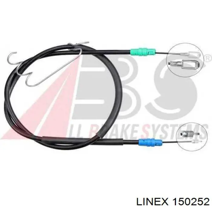 Трос стоянкового гальма задній лівий Linex 150252 ціна, від 15.02 USD