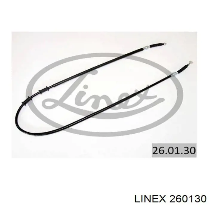Трос стоянкового гальма задній правий Linex 260130 ціна, від 21.75 USD