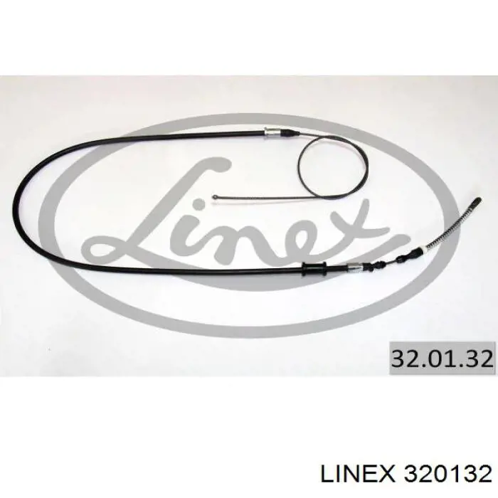 Трос стоянкового гальма задній правий Linex 320132 ціна, від 8.64 USD
