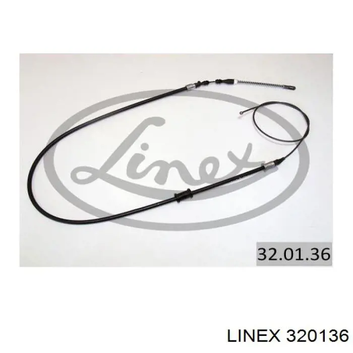 Купити 320136 Linex Трос ручного гальма задній, правий