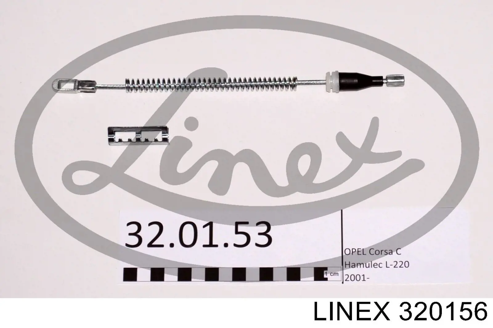 Трос стоянкового гальма задній лівий Linex 320156 ціна, від 5.75 USD