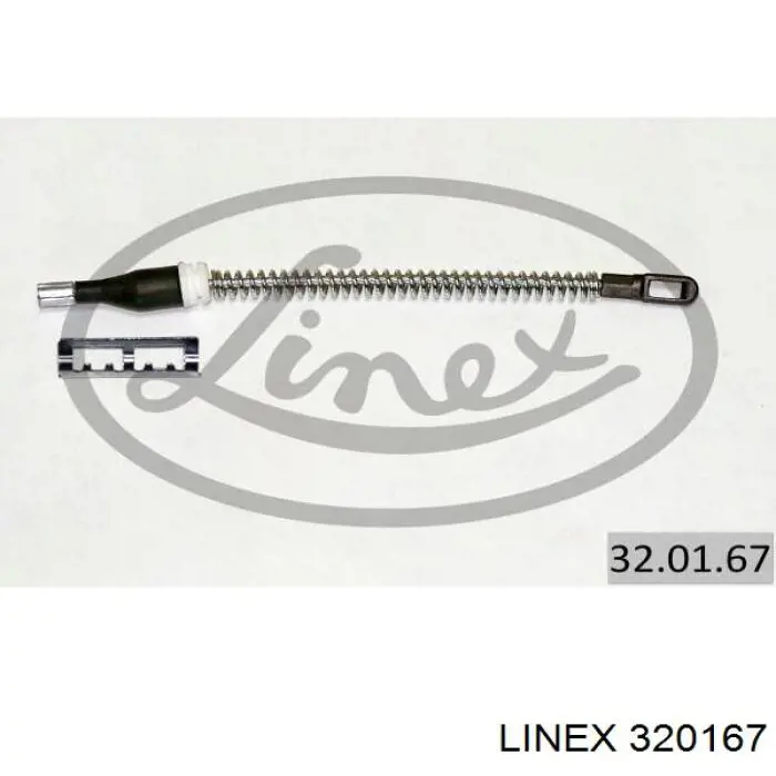 Трос ручного гальма задній, правий/лівий Linex 320167 ціна, від 3.75 USD