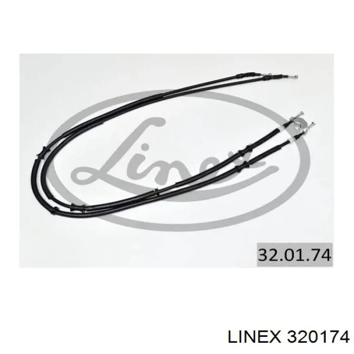320174 Linex Трос ручного гальма задній, правий/лівий