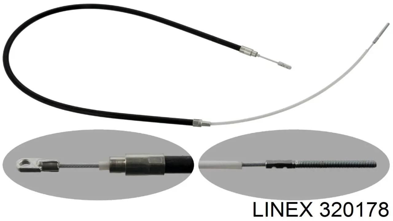 Трос стоянкового гальма передній Linex 320178 ціна, від 11.10 USD