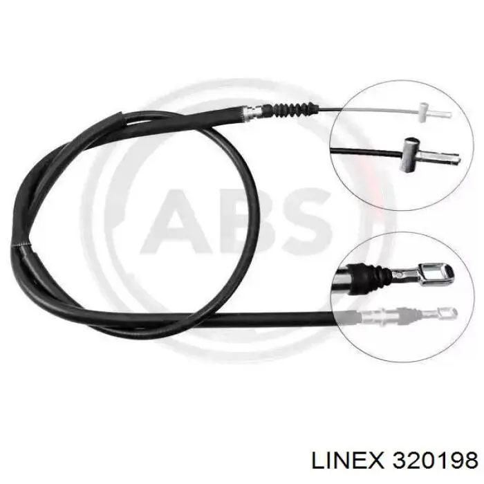 Трос ручного гальма задній, правий/лівий Linex 320198 ціна, від 22.97 USD