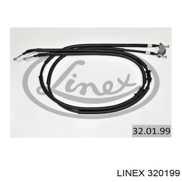 Купити 320199 Linex Трос ручного гальма задній, правий/лівий