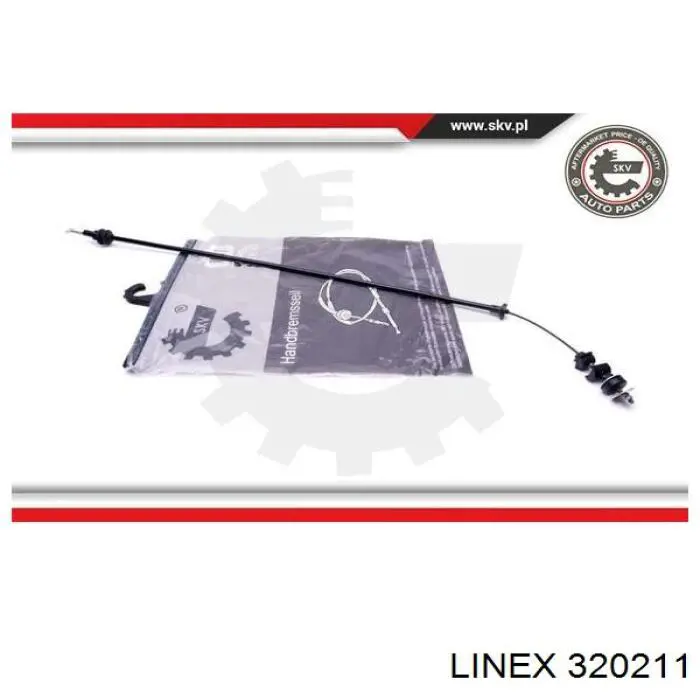 Трос стоянкового гальма задній правий Linex 320211 ціна, від 25.96 USD