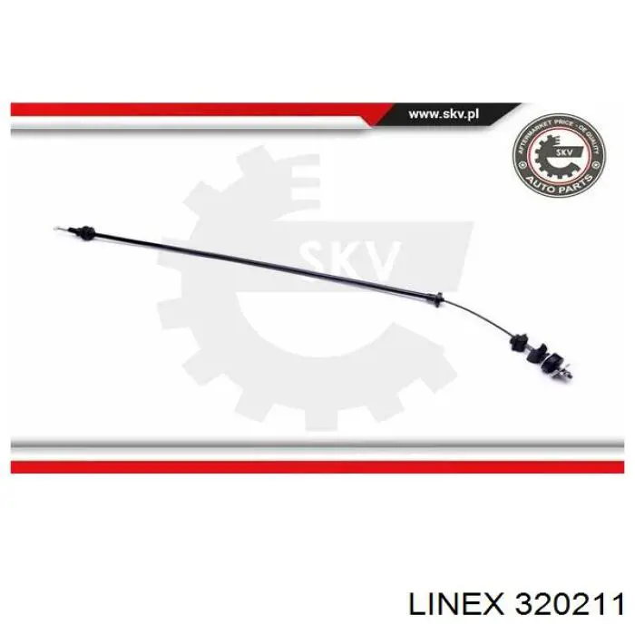 Купити 320211 Linex Трос ручного гальма задній, правий