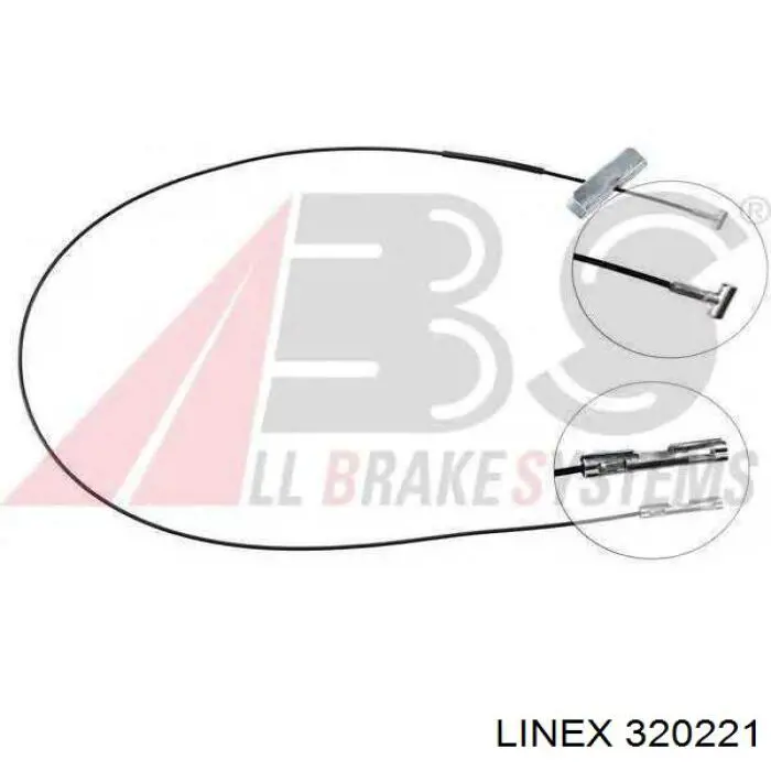 Трос ручного гальма, проміжний Linex 320221 ціна, від 9.17 USD