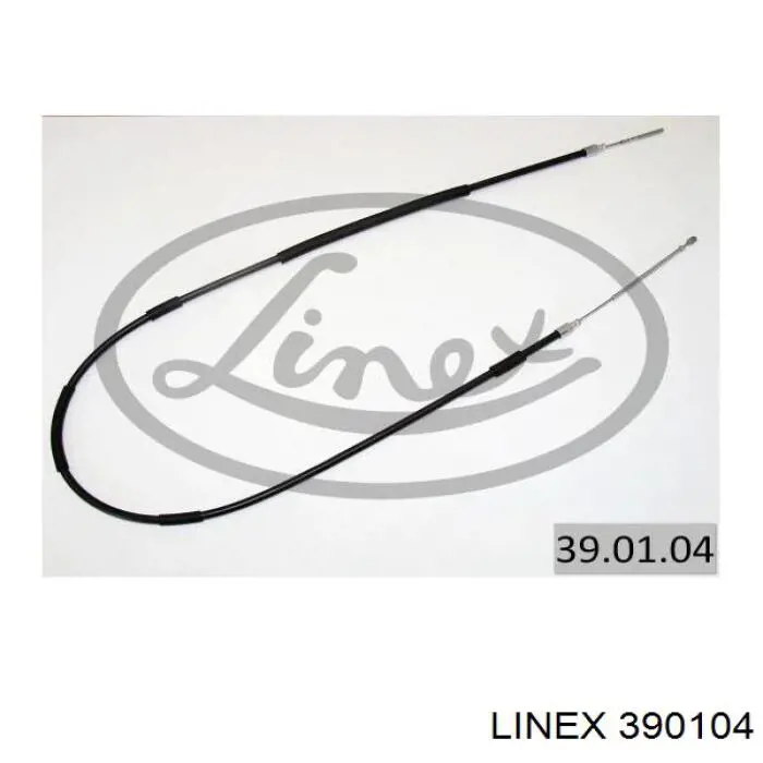 Трос ручного гальма задній, правий/лівий 390104 Linex
