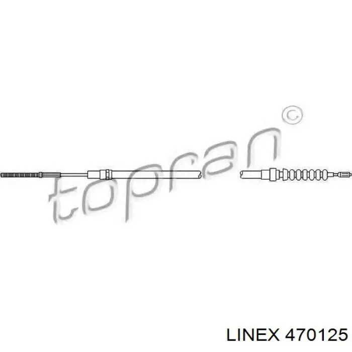 Трос ручного гальма задній, правий/лівий Linex 470125 ціна, від 6.95 USD