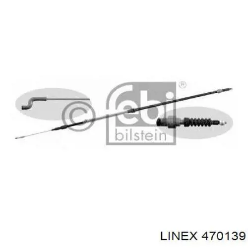 Трос ручного гальма задній, правий/лівий Linex 470139 ціна, від 7.48 USD