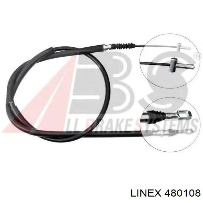 Трос ручного гальма задній, правий/лівий Linex 480108 ціна, від 10.44 USD