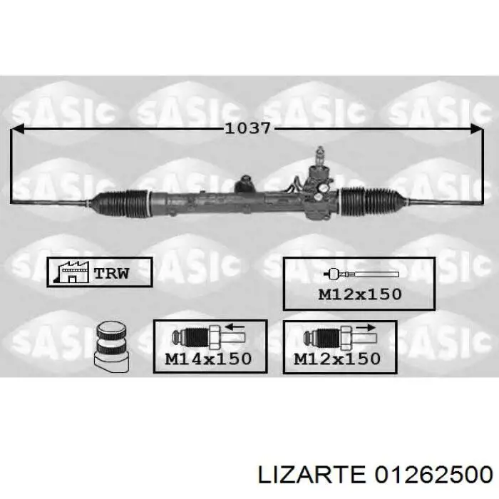 01262500 Lizarte рейка рульова