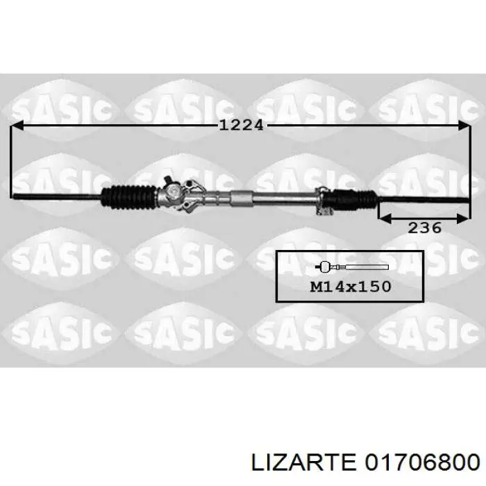 Рейка рульова 01706800 Lizarte