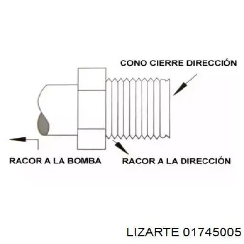 Рейка рульова 01745005 Lizarte