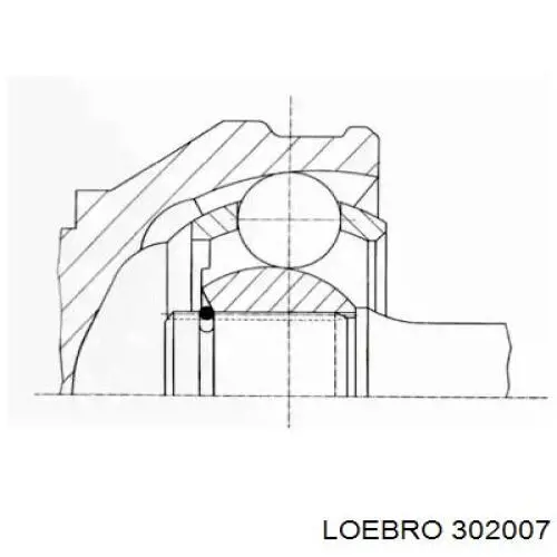 ШРУС зовнішній передній 302007 Loebro