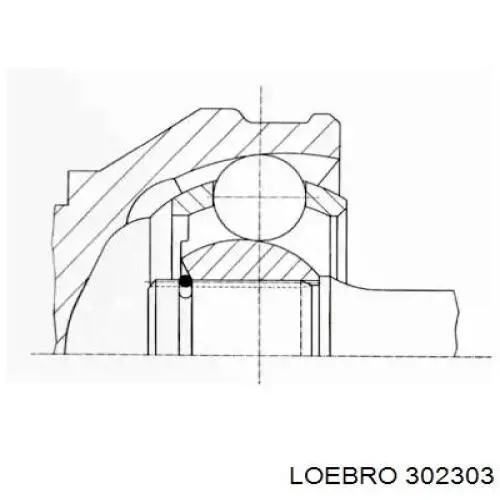 ШРУС внутрішній, передній LOEBRO 302303